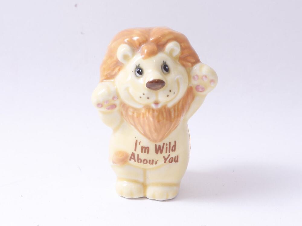 Enesco Lion, I'm Wild About You, Ceramic Figurine, 3", Romantic, Love,